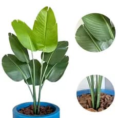 Bananeira Artificial 7 Folhas Toque Real Decoração Casa