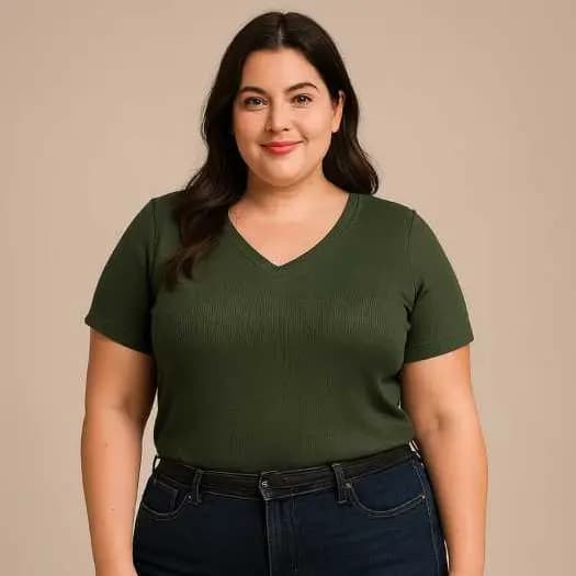 Blusa Básica Ribana Plus Size - Conforto e Estilo para Todos os Dias - Tamanho G2