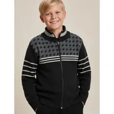 Suéter Infantil Masculino Tricot –Casaco Menino Inverno Quentinho Casual Estiloso 10 ao 16