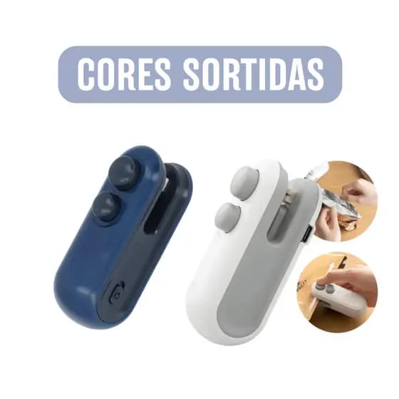 Mini Seladora Portátil 2 Em 1 Saco Plástico carregamento USB