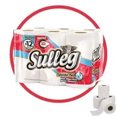 Papel Higiênico Sulleg Folha Dupla – 12 Rolos com 20m cada