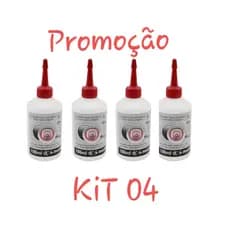 Bisnaga de óleo lubrificante multiuso  para máquina de costura 100ML  com 4 unidades