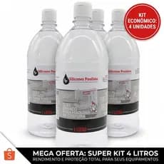 Óleo De Máquina De Costura Branco Overlock Reta 1L KIT 4Un