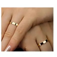 Aliança Reta 3mm Banhada a Ouro 18k unidade
