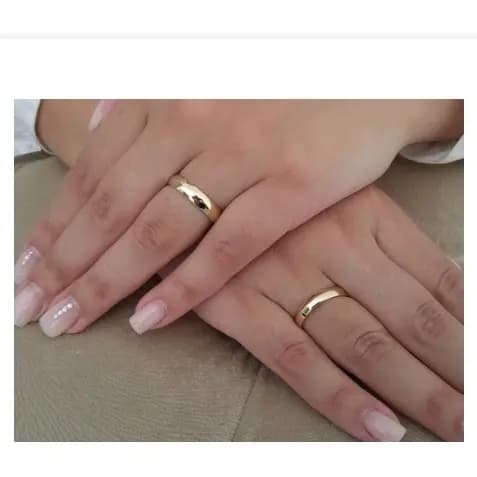 Aliança Anatômica 4mm tradicional Banhada a Ouro 18k