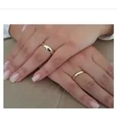 Aliança Anatômica 4mm tradicional Banhada a Ouro 18k