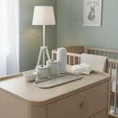 Kit Higiene Bebê Moderno Porcelana Térmica Banho Quarto Menina Menino Bancada K200