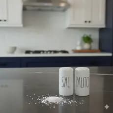 Kit Conjunto Saleiro Paliteiro Cozinha Moderno Porcelanas Branca Cozinha Gourmet Decoração Casa D134