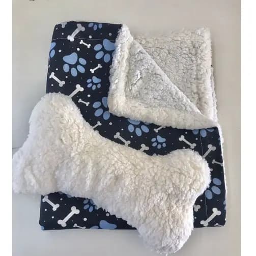 Cobertor Sherpa Pet Dog com Travesseiro para o frio