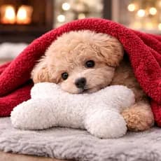 Manta Cobertor Pet Sherpa com Soft Dupla Face Luxo com Almofada Ossinho