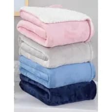 Cobertor Dupla Face Antialérgico Macio com Sherpa 90cm X 80cm