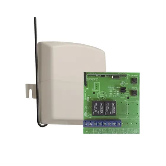 Receptor 433mhz 2 Canais - Saídas a rele programável pulso retenção temporizado