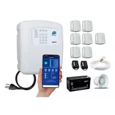 Kit Alarme Wifi Configurado e Pronto pra uso c/ 7 Sensores Magneticos sem fio