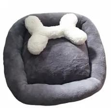 Cama Pet 40 Cm Luxo De Mantinha Com Ossinho