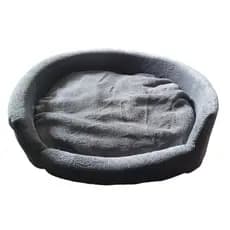 CAMA OVAL COM ALMOFADA CAMINHA PET EUROPA MEDIA LISA PARA CAES E GATOS