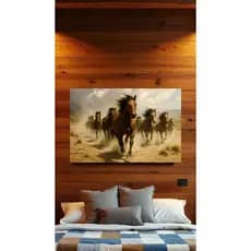 Quadro Decorativo Sala Quarto Cavalos 90x60 Grande