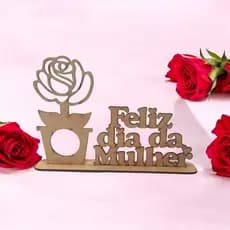 Kit com 10 Lembrancinha Porta bombom Feliz dia das Mulher mdf