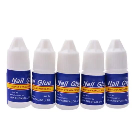 5pcs x 3g arte de secagem rápida adesivo adesivo adesivo adesivo adesivo de unha ultravioleta acrílica de Pedra do Reno aderente de remendos falsos Das Mulheres produtos decorativos