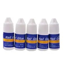 5pcs x 3g arte de secagem rápida adesivo adesivo adesivo adesivo adesivo de unha ultravioleta acrílica de Pedra do Reno aderente de remendos falsos Das Mulheres produtos decorativos