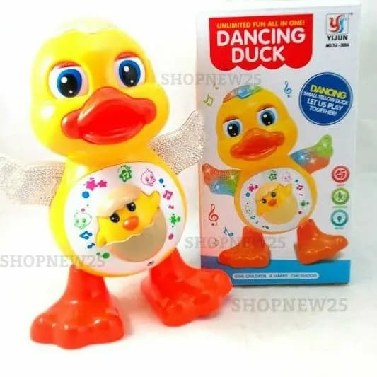 Pato Patinho Dançante Brinquedo Musical Dança Anda mexe luz e sons Musical toys
