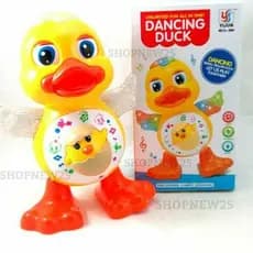 Pato Patinho Dançante Brinquedo Musical Dança Anda mexe luz e sons Musical toys
