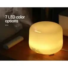 Difusor de aroma elétrico  umidificador de ar 500ml máquina de névoa fria ultra-sônica nebulizador led difusor de óleo essencial