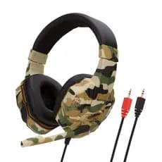 Fone De Ouvido Headset Gamer Camuflado de B-MAX BM218 Iluminado com LED