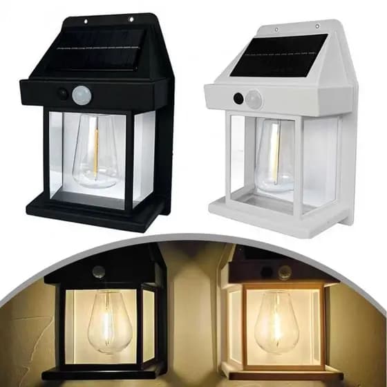 Luminaria Solar Com Movimento Sensor Luz De Parede Lâmpada LED, 3 Modos De Iluminação, Energia Solar À Prova D'água Para 8530