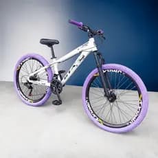Bicicleta Aro 26 Gta Rebel Freeride Downhill 21v Rodas Vmaxx DH Cores Freio a Disco Pneu Flame