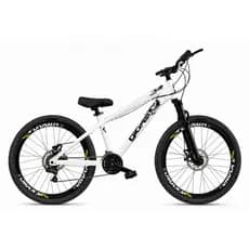 Bicicleta Aro 26 GIOS 4Trix Freeride Downhill 21v Aro Vmaxx DH Freio a Disco Garfo Suspensão Pneu Flame
