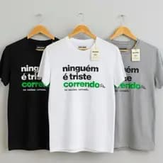 Camiseta Ninguém é triste Correndo Corredor masculina / feminina