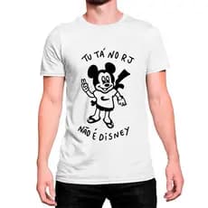 Camiseta Tu tá no RJ, não é Disney Mickey Cariocara masculina / feminina