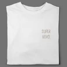 Camiseta Super Vovô Super Vovó regular fit para avô pai masculina