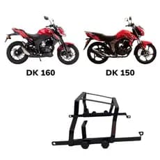 Suporte De Caixa Baú para Moto DK 150 e 160 com Regulagem para Garupa | Trava Mais