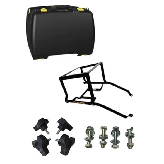Caixa Baú Moto Abertura Frontal 130L + Suporte Kit Reforçado Várias Motos | Icbras