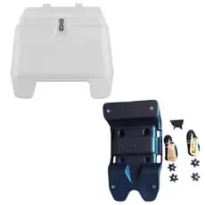 Caixa Baú Motoboy Branca 80L + Suporte Universal icbras todas motos
