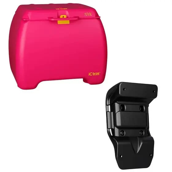 Caixa Baú Motoboy Delivery Rosa 100l + Suporte Universal Honda | ICbras