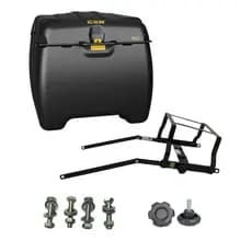 Caixa Baú Moto 160L + Suporte Kit Com Regulagem Garupa / Mottu tvs Sport 110i - Icbras