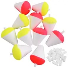 Boia Isopor Para Pesca Nº 2 (1,3X2,3CM) - Pacote Com 100 Unidades