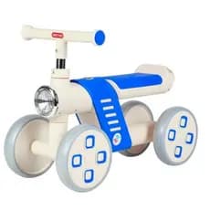 Mini Bike Infantil Equilibrio 4 Rodas Seguro Estavel Divertido Luzes Farol Acende - Azul