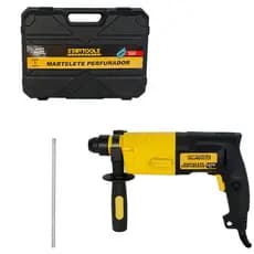 Martelete Perfurador Profissional 600W 127V Função Impacto Design Ergonômico Concreto e Alvenaria