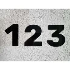 Números para casa residência fachada porta numero endereço Cor Preto Brilhante