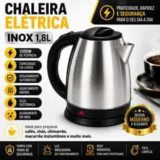 Chaleira Elétrica Inox 1,8 Litros 110V