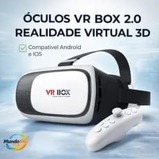 Óculos Vr Box 2.0 Realidade Virtual + Controle Cardboard 3d