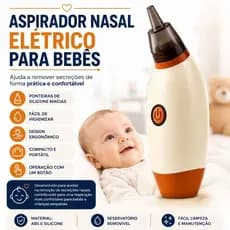Aspirador Nasal Elétrico Bebê Recarregável Limpeza Nariz Infantil