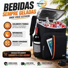 Mochila Térmica Cooler Grande Capacidade | Mantém Gelado e Quente | Impermeável e Resistente
