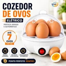 Cozedor de Ovos Elétrico 110V Automático Até 7 Ovos Rápido F