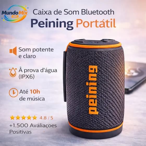 Caixa de Som Bluetooth Peining Portátil
