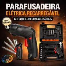 Kit de Parafusadeira Elétrica 46 Peças