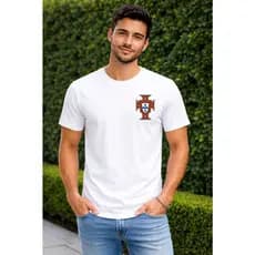 Camiseta Masculina T-shirt Futebol Estampada Time 100% Algodão Camisa Casual Portugal Streetwear Pronta Entrega